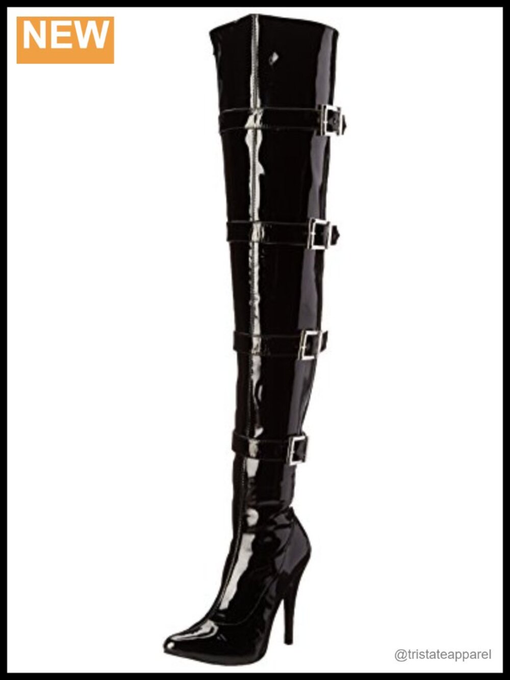 Synthetic Over-the-Knee Snow Boots Thigh-High 4.75in Stiletto Heel Zip Closure